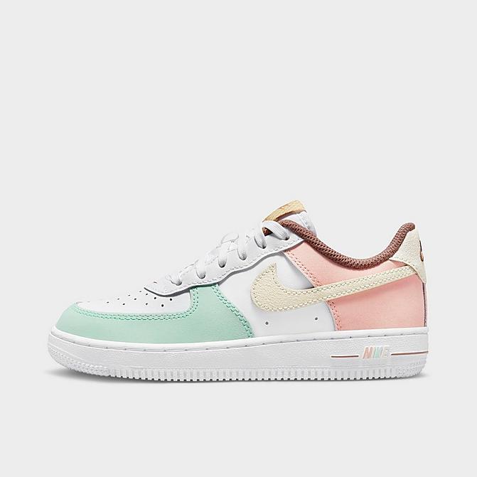 Little Kids Air Force 1 LV8 SE Casual Shoes in Pink/White/White Size 12C Leather Finish Line Shoes Flat Shoes Casual Shoes 