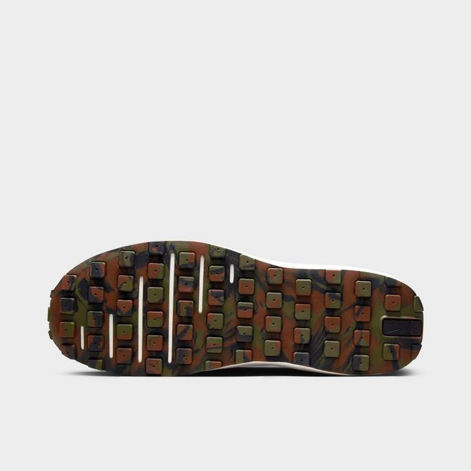 Bottom view of Men's Nike Waffle One SE Camo Sole Casual Shoes in Golden Moss/Bicoastal/Canyon Rust/Black Click to zoom