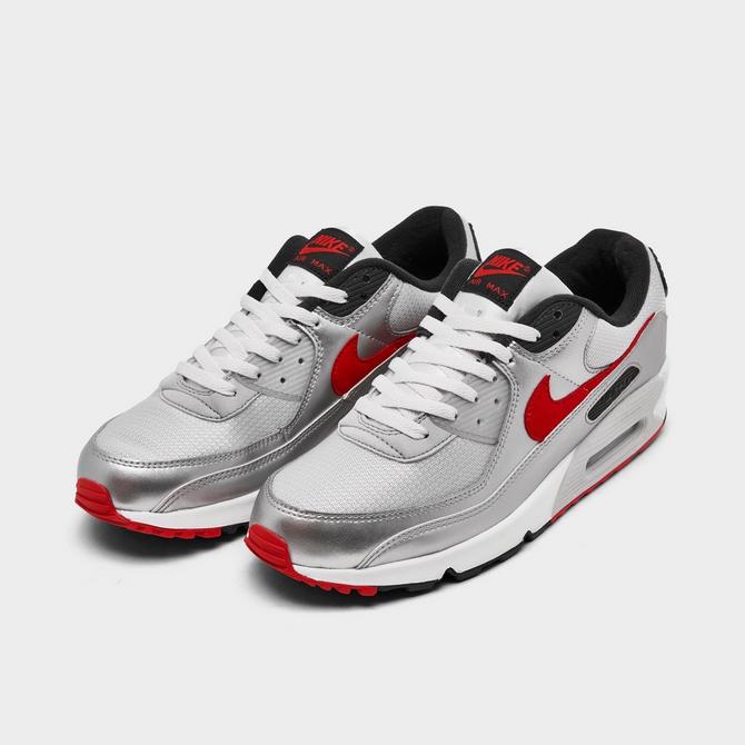 Air max 90 wolf hot sale grey black university red