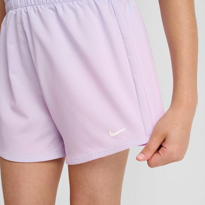 [angle] view of Girls' Nike One Woven Shorts in Doll Click to zoom