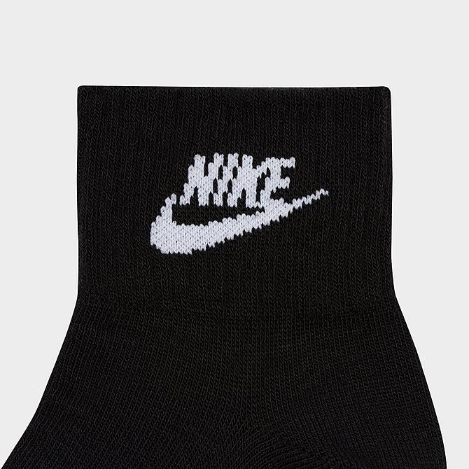 Alternate view of Nike Everyday Essential Ankle Socks (3-Pack) in Black Click to zoom