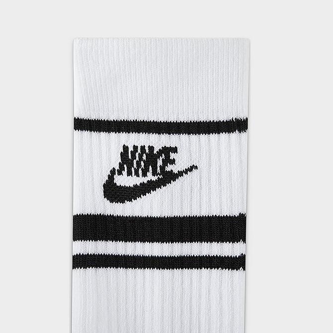 Alternate view of Nike Sportswear Everyday Essential Crew Socks (3 Pack) in White/Black/Black Click to zoom