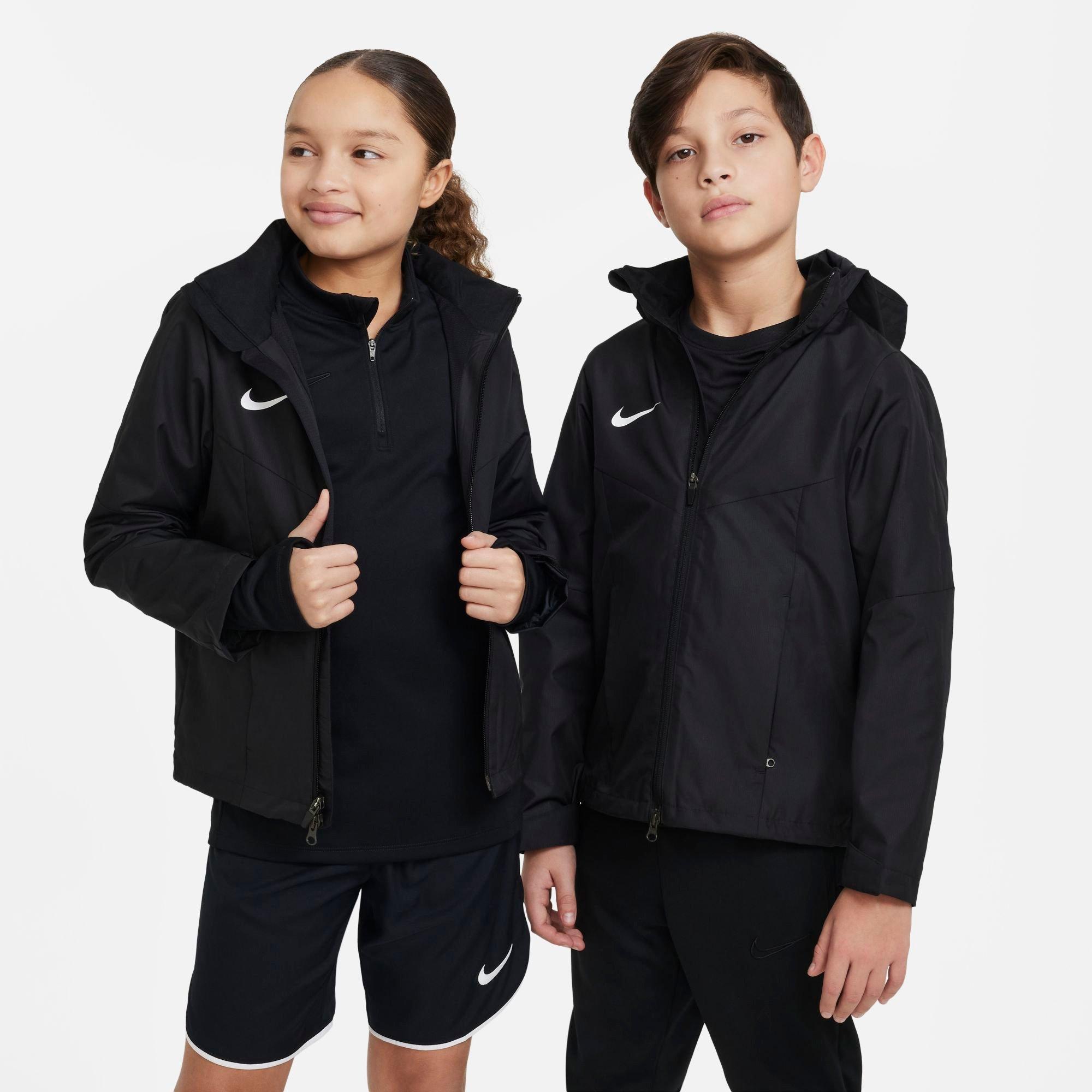 Nike rain jacket black and white hotsell