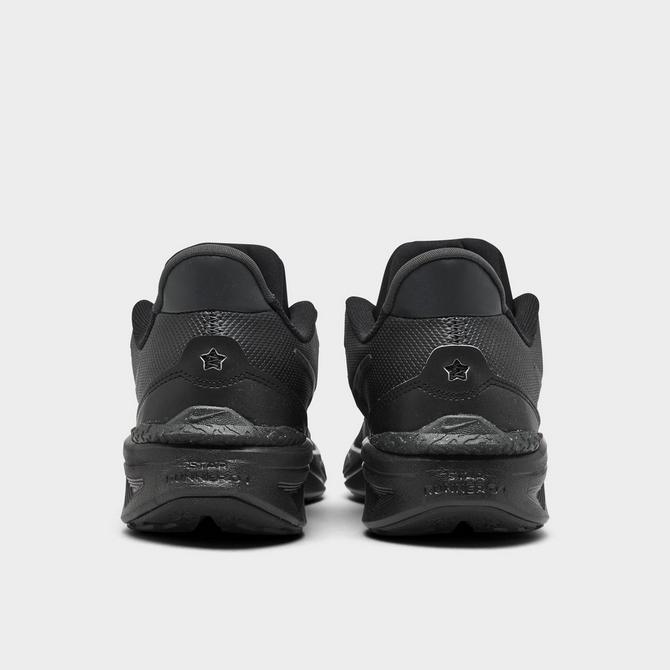 Left view of Big Kids' Nike Star Runner 4 Running Shoes in Black/Black/Anthracite/Black Click to zoom