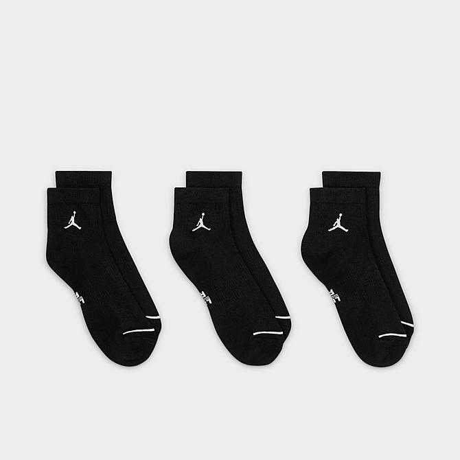 Alternate view of Jordan Everyday Ankle Socks (3-Pack) in Black/White Click to zoom