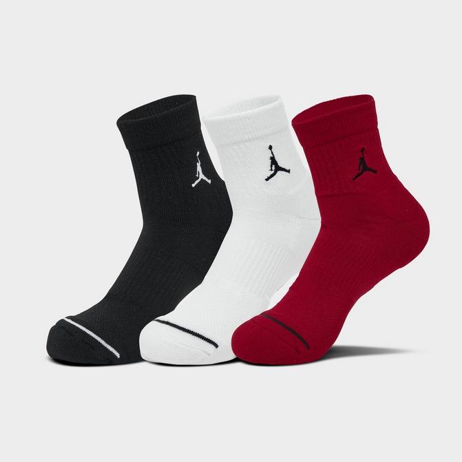 Red and black store jordan socks