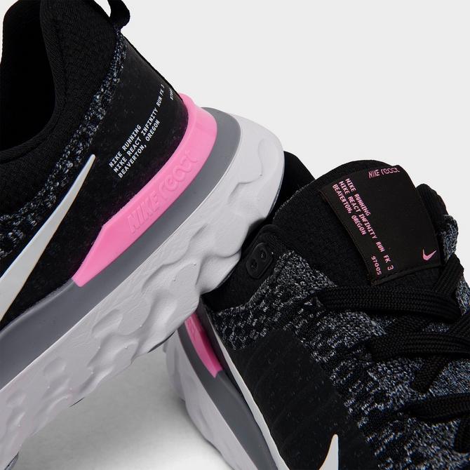 Buy Nike Men Black & Fuchsia React Infinity Run Flyknit 3 Road