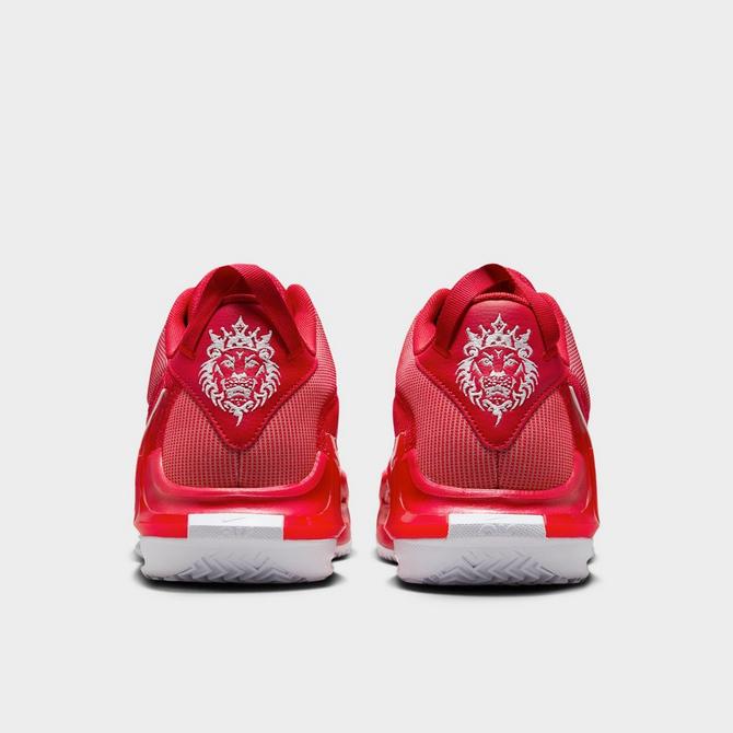 Lebron red basketball outlet shoes