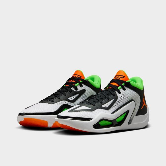 Jordan Tatum 1 White/Total Orange/Green Strike Men's Basketball