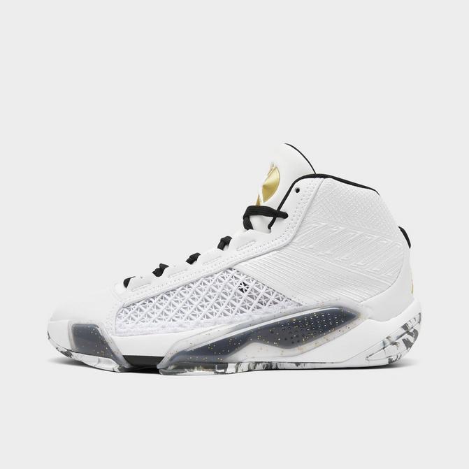 Jordan 23 white and gold best sale