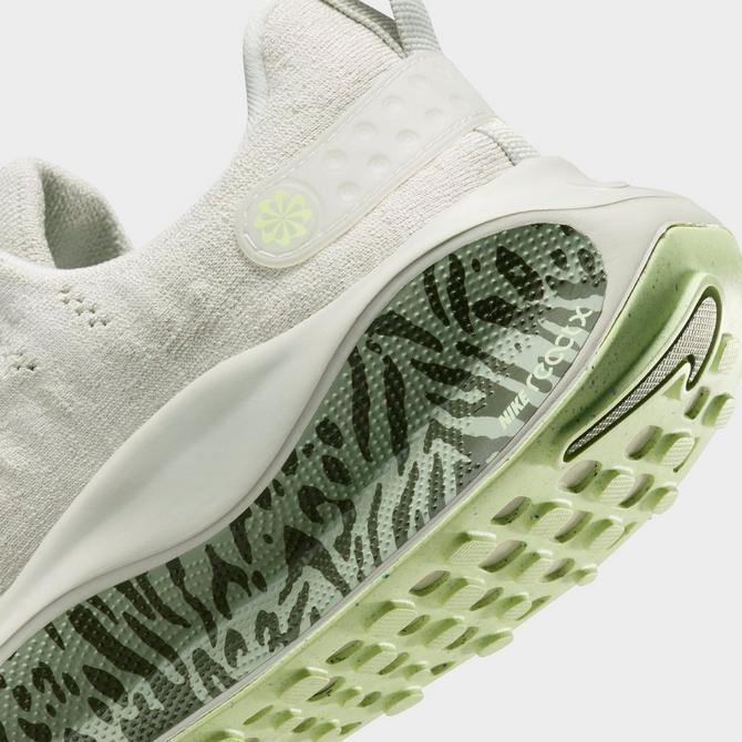 Front view of Women's Nike InfinityRN 4 Premium Road Running Shoes in Light Bone/Volt/Cargo Khaki/Barely Volt Click to zoom