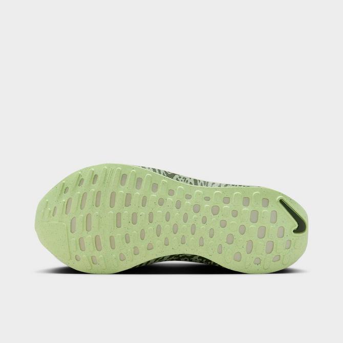 Bottom view of Women's Nike InfinityRN 4 Premium Road Running Shoes in Light Bone/Volt/Cargo Khaki/Barely Volt Click to zoom
