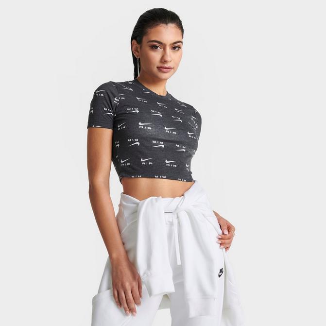 Knurre Eve svær at tilfredsstille Women's Nike Air Slim-Fit Printed Crop T-Shirt| Finish Line