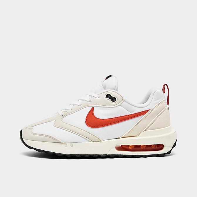 Right view of Women's Nike Air Max Dawn Casual Shoes in White/Light Orewood Brown/Black/Mantra Orange Click to zoom