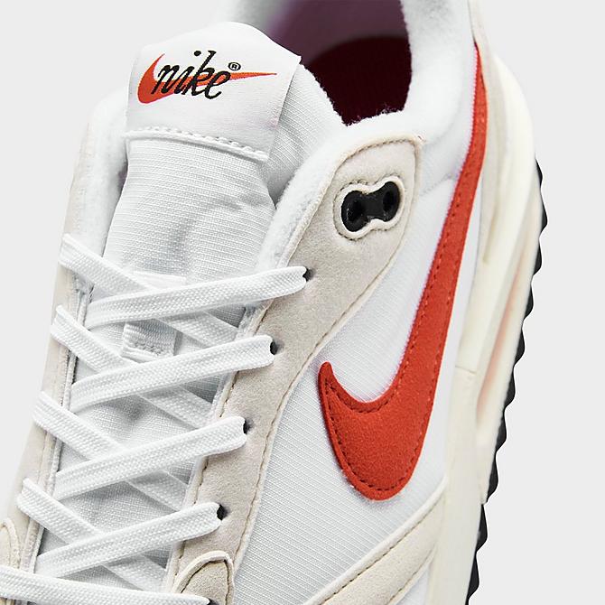 Front view of Women's Nike Air Max Dawn Casual Shoes in White/Light Orewood Brown/Black/Mantra Orange Click to zoom