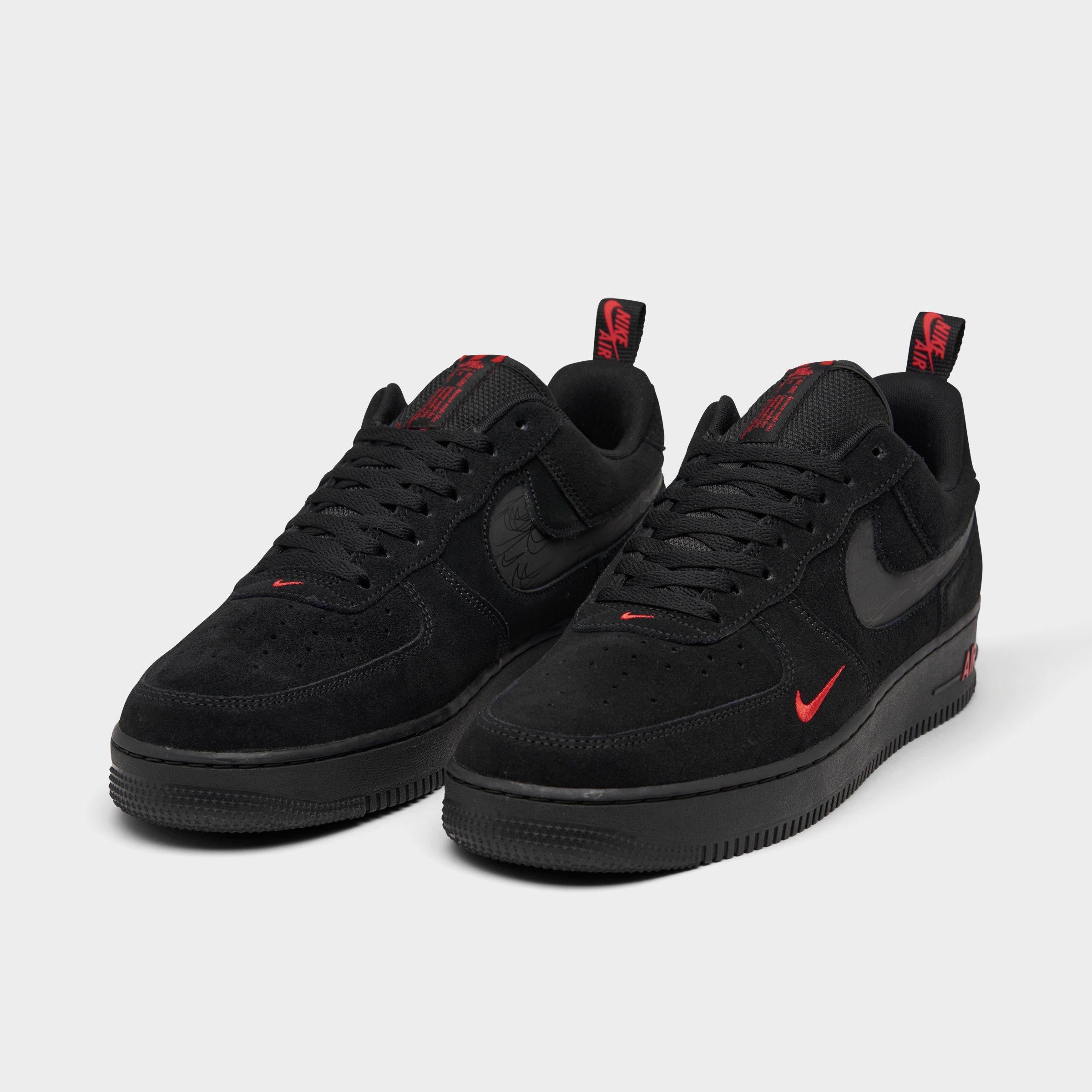 black and red air force 1