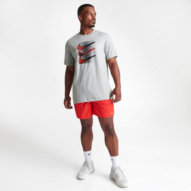 Grey nike swoosh t sales shirt