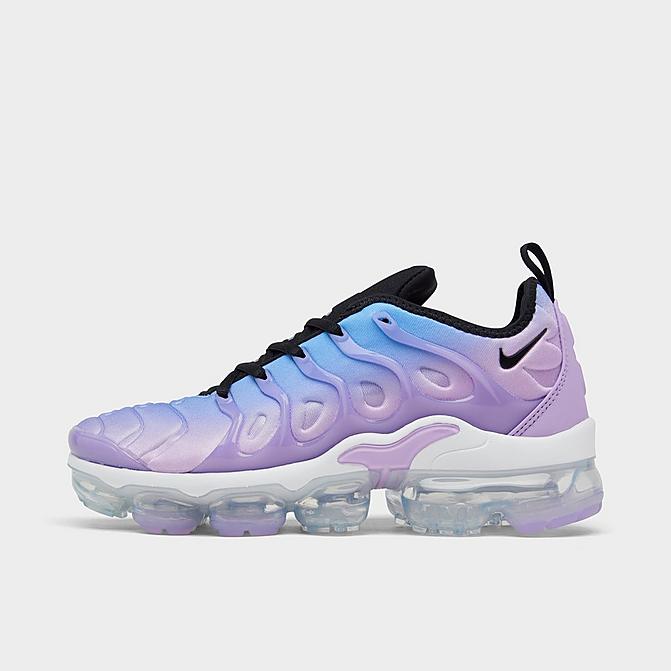 Right view of Women's Nike Air VaporMax Plus Running Shoes in Lilac/University Blue/Barely Grape/Black Click to zoom