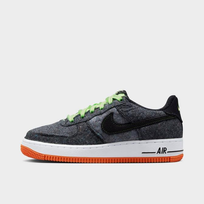 Nike Big Kids Air Force 1 Lv8 (Gs) (black / black-ghost green-starfish)