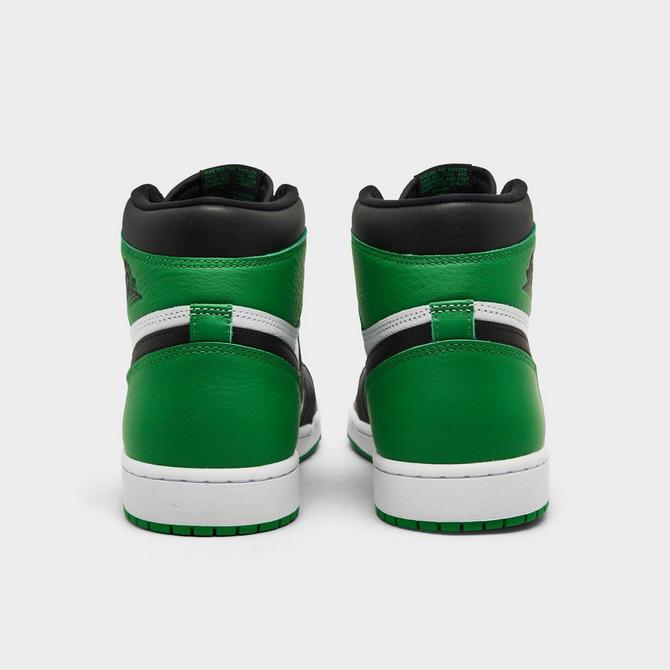 Color: White Nike Air Jordan 4 Pine Green Men's Sneakers Shoes, Material:  Leather