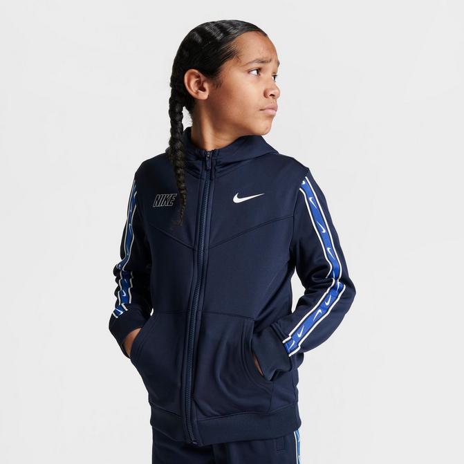 Nike repeat tape poly store full zip tracksuit children