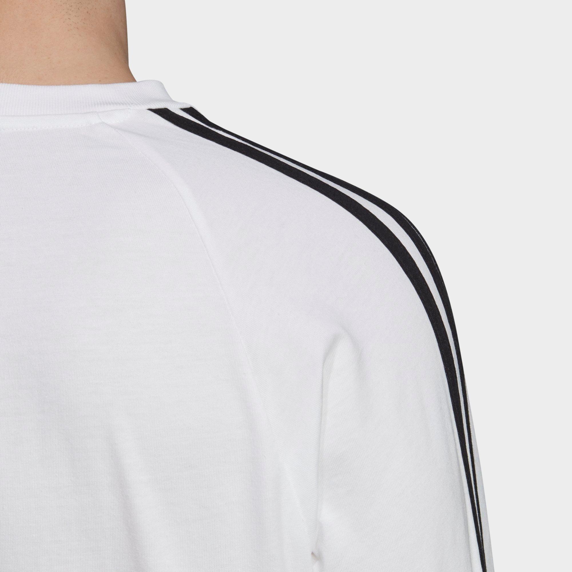 adidas long sleeve 3 stripe tee