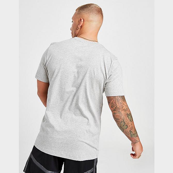 Back Left view of Men's adidas Basic Badge of Sport T-Shirt in Grey/Black Click to zoom