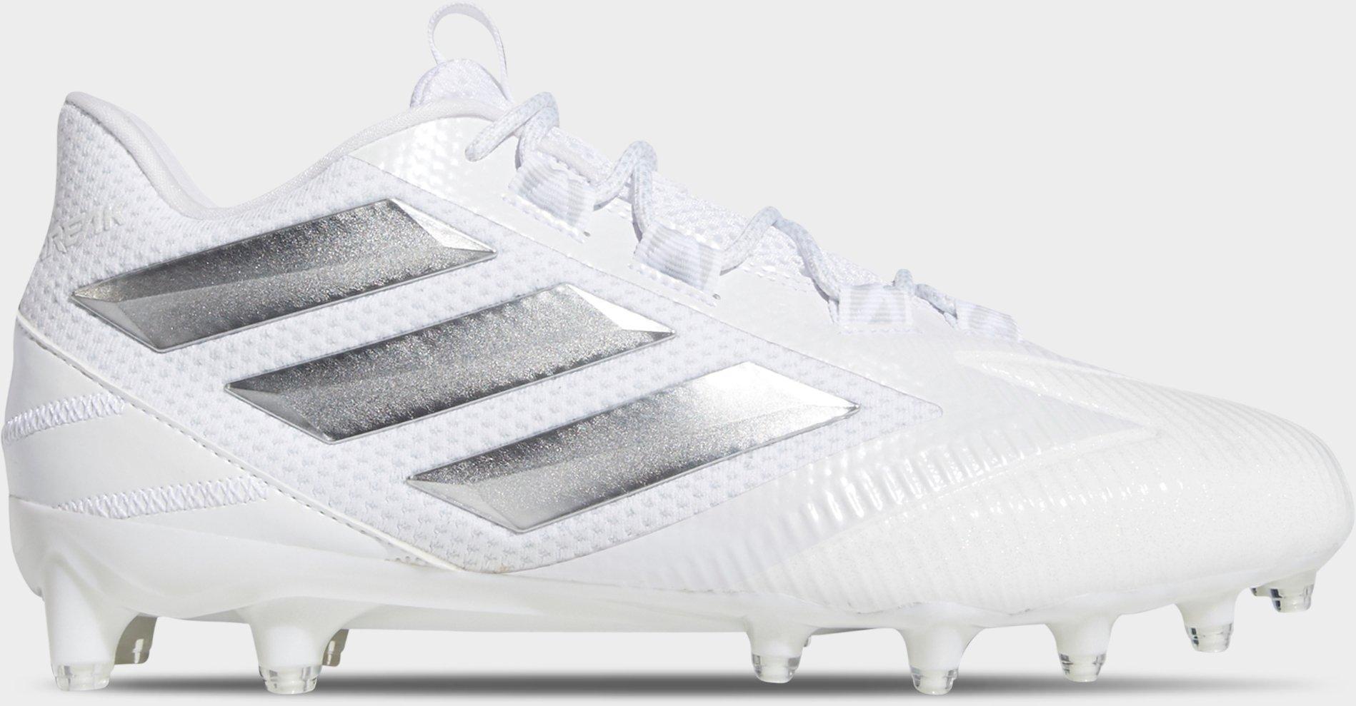 silver adidas football cleats