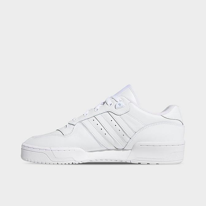 Right view of Men's adidas Originals Rivalry Low Casual Shoes in Cloud White/Cloud White/Core Black Click to zoom