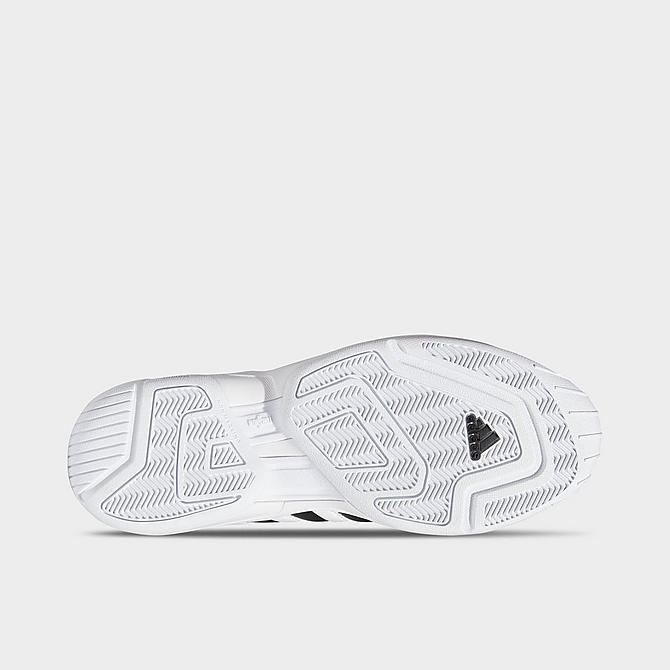 Bottom view of Men's adidas Pro Model 2G Basketball Shoes in White/Black/White Click to zoom