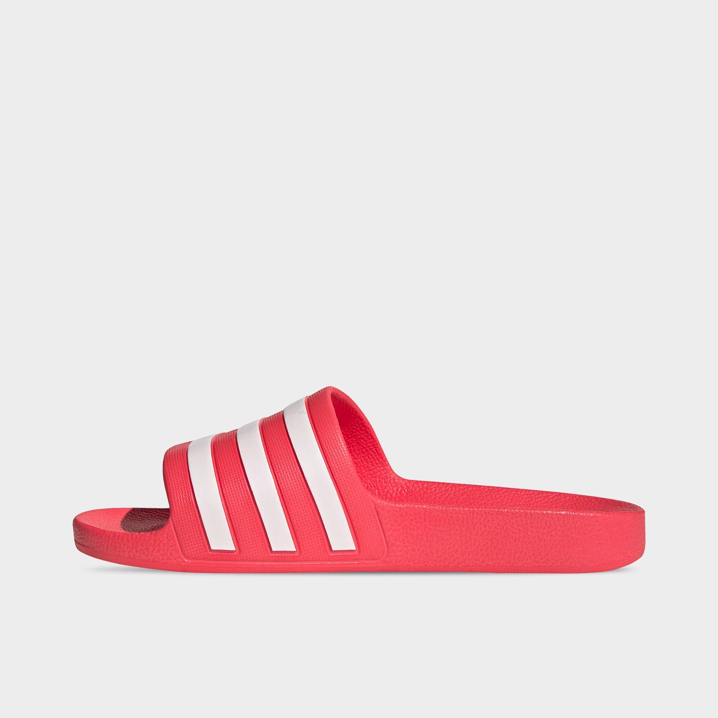 adidas adilette slides women's red