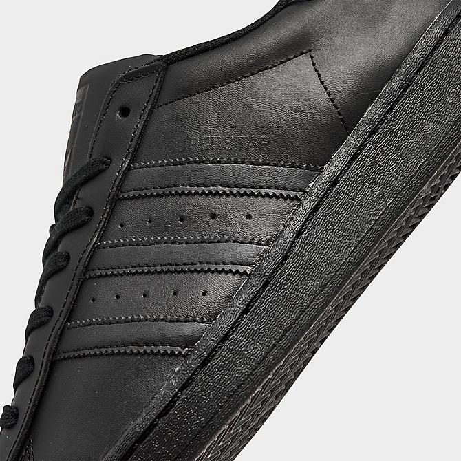 Front view of Men's adidas Originals Superstar Casual Shoes in Core Black Click to zoom