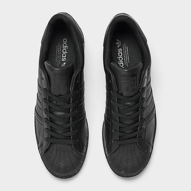 Back view of Men's adidas Originals Superstar Casual Shoes in Core Black Click to zoom