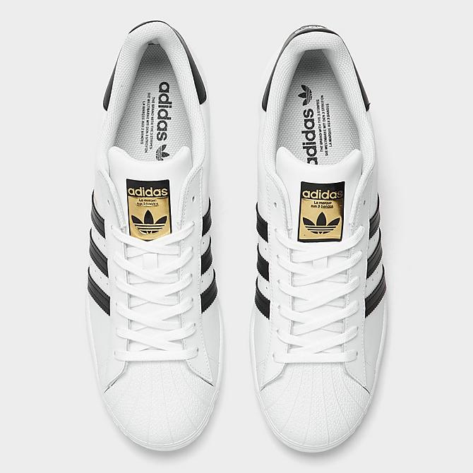 Back view of Men's adidas Originals Superstar Casual Shoes in Cloud White/Core Black/Cloud White Click to zoom
