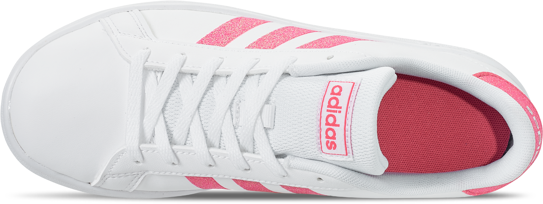 adidas grand court pink glitter