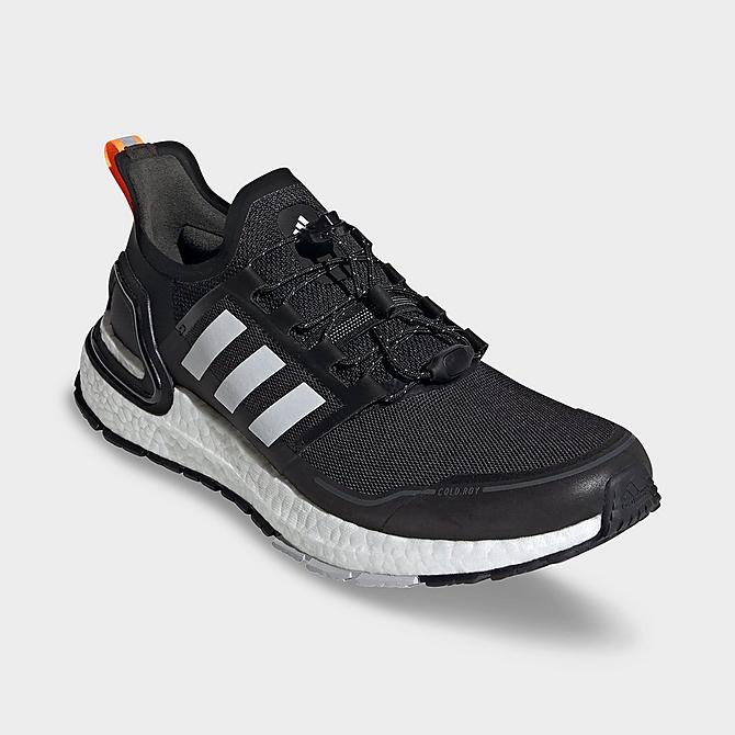 Three Quarter view of Men's adidas UltraBOOST WINTER.RDY Running Shoes in Core Black/Cloud White/Grey Six Click to zoom