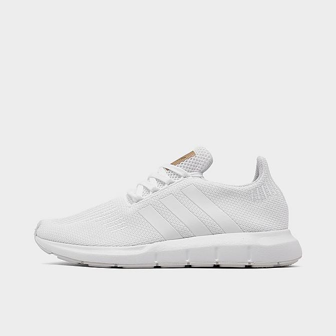 Right view of Women's adidas Originals Swift Run Casual Shoes in White/White/Copper Metallic Click to zoom