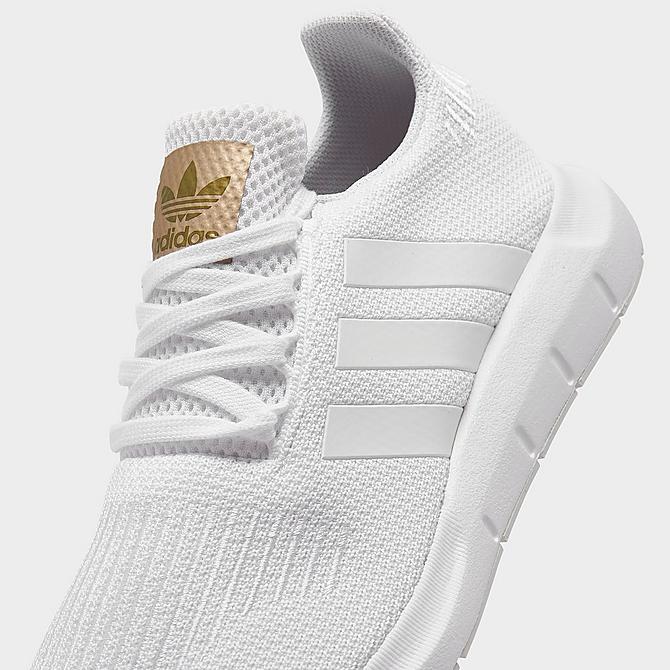 Front view of Women's adidas Originals Swift Run Casual Shoes in White/White/Copper Metallic Click to zoom