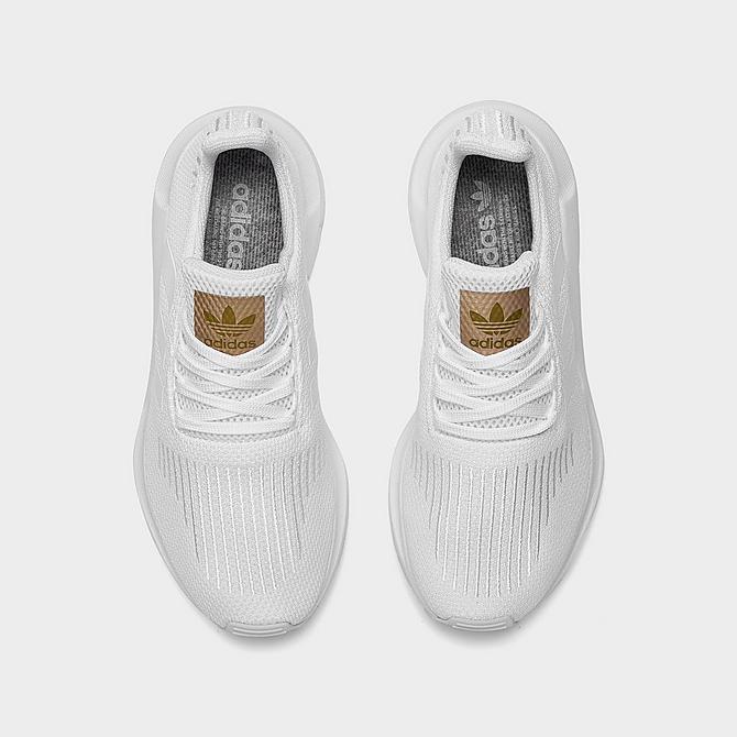 Back view of Women's adidas Originals Swift Run Casual Shoes in White/White/Copper Metallic Click to zoom