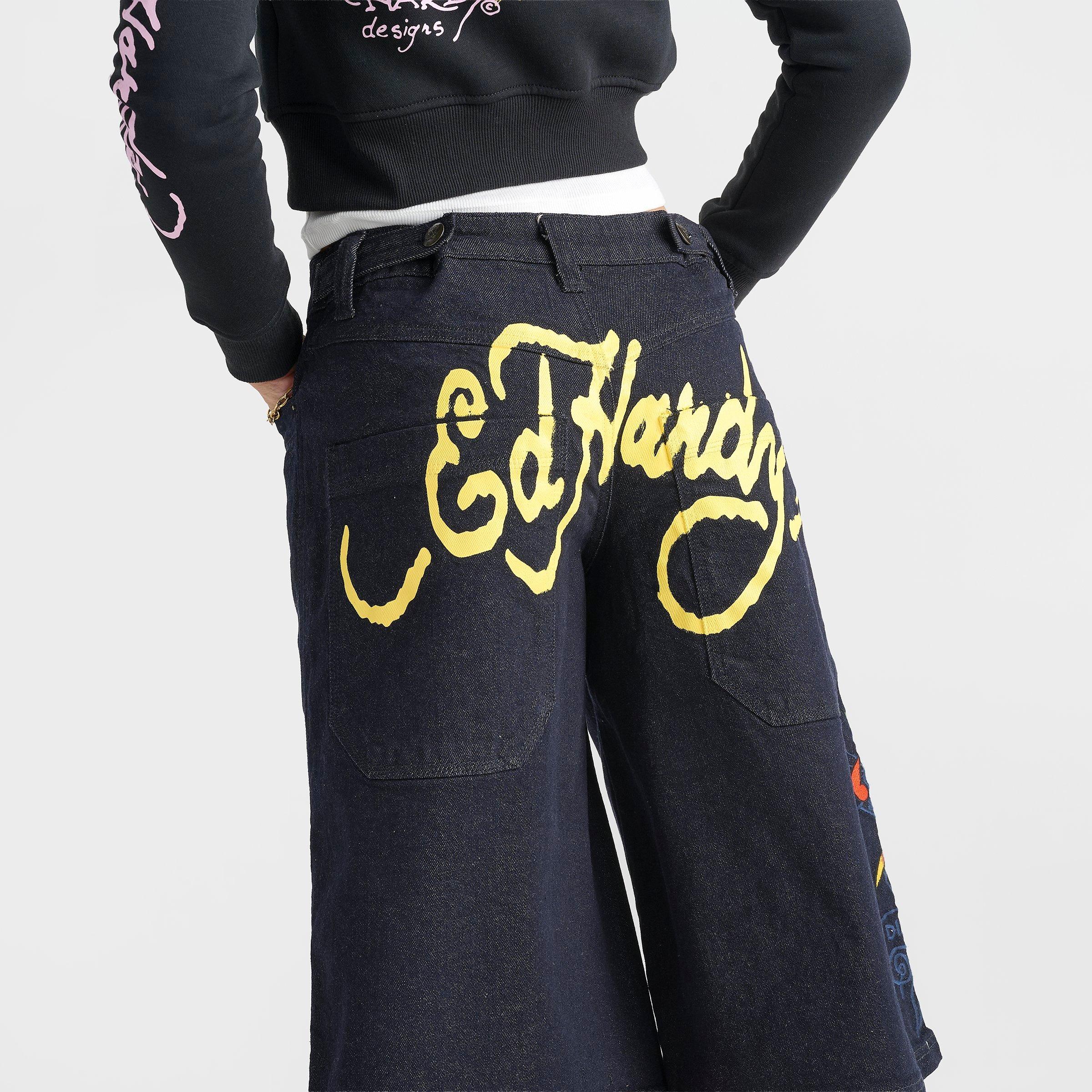 Ed Hardy Women's Ed Hardy Eternal Love Long Denim Jorts
