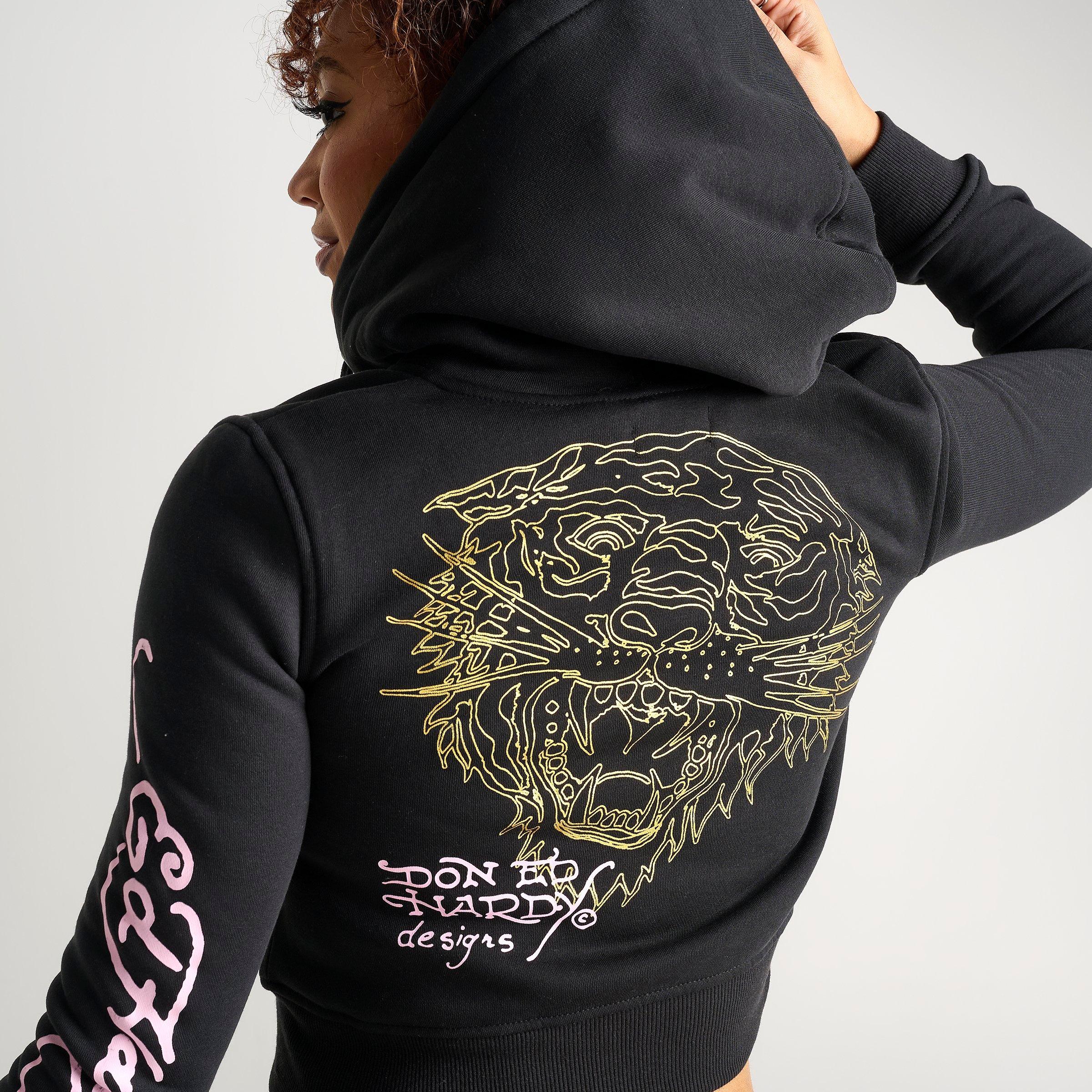 Women's Ed Hardy Mountain Tiger Fleece Full-Zip Hoodie | Finish Line