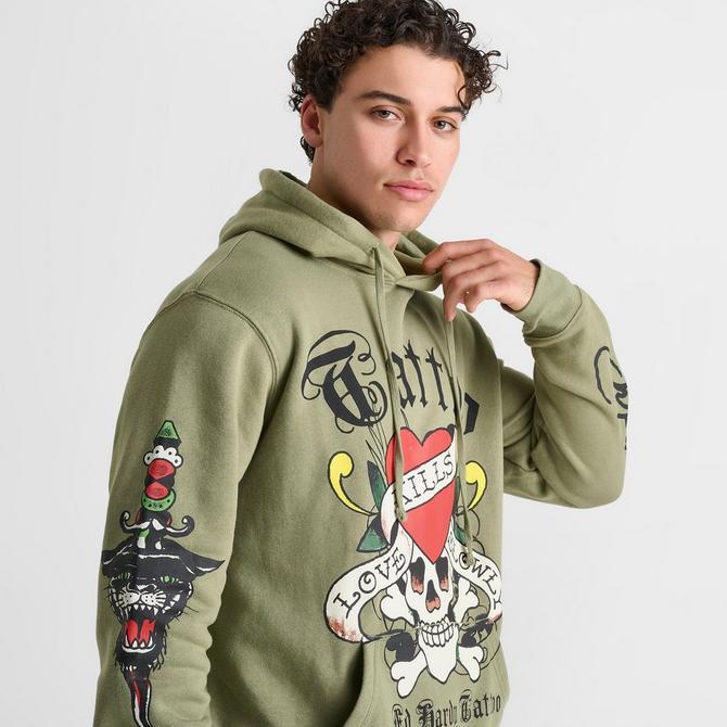 Men's Ed Hardy Love Kills Slowly Pullover Hoodie| Finish Line
