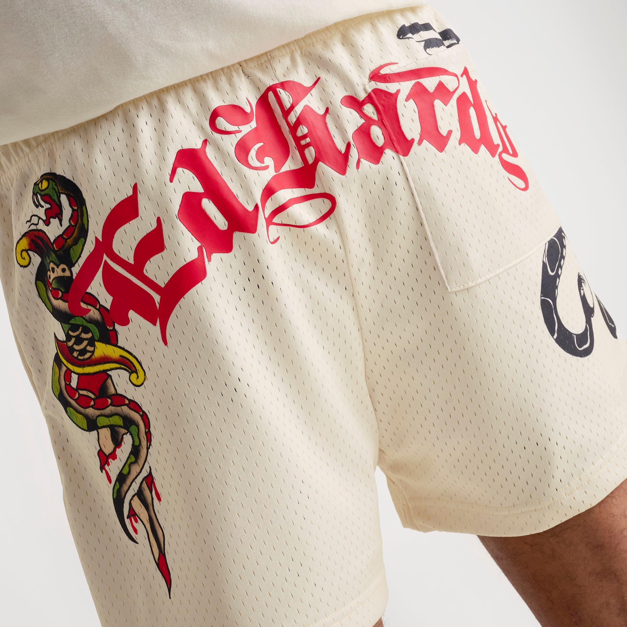 Men's Ed Hardy Dagger Rose Mesh Shorts