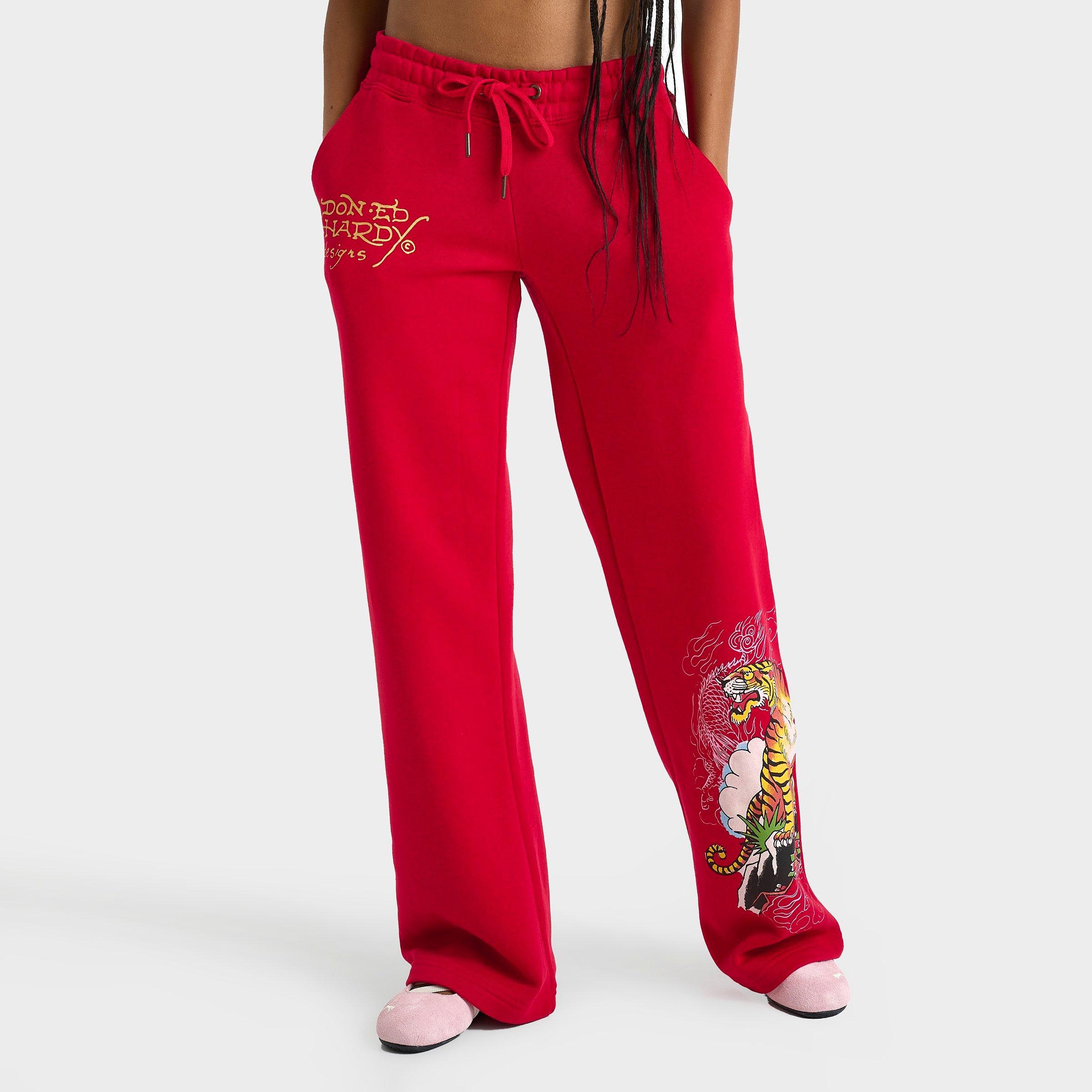 Women's Ed Hardy Mountain Tiger Fleece Jogger Pants | Finish