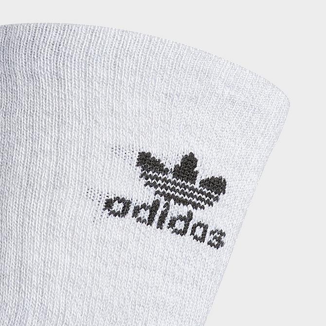 Alternate view of adidas Originals Trefoil 6-Pack Cushioned Crew Socks in Heather Grey/Black/White Click to zoom