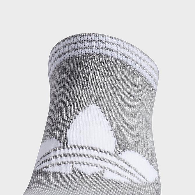 Alternate view of Women's adidas Originals 6-Pack No-Show Socks in Heather Grey/White/Black Click to zoom
