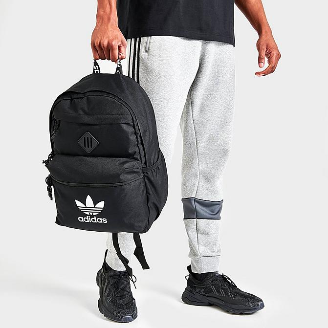 Front view of adidas Originals Trefoil Backpack in Black Click to zoom