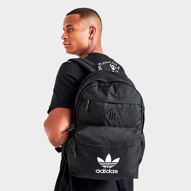 Back view of adidas Originals Trefoil Backpack in Black Click to zoom