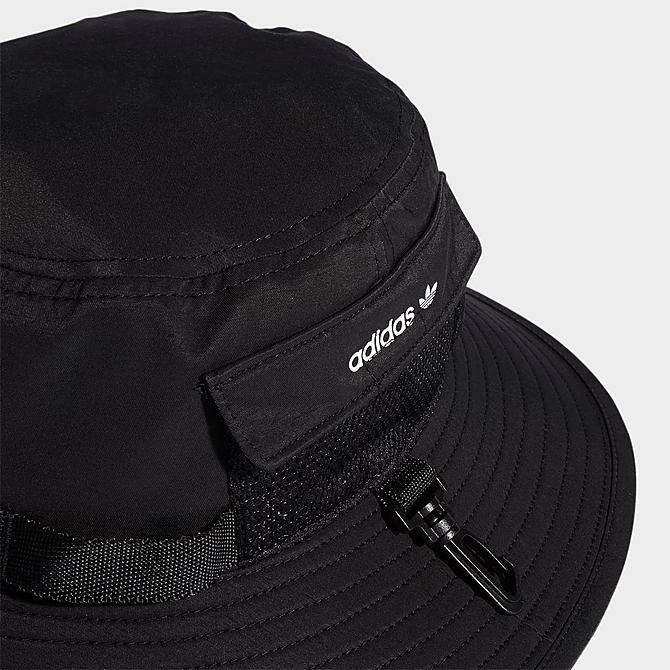 [angle] view of adidas Originals Utility Boonie Bucket Hat in Black Click to zoom
