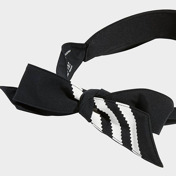 [angle] view of Women's adidas Originals Tie Break Visor Hat in Black Click to zoom